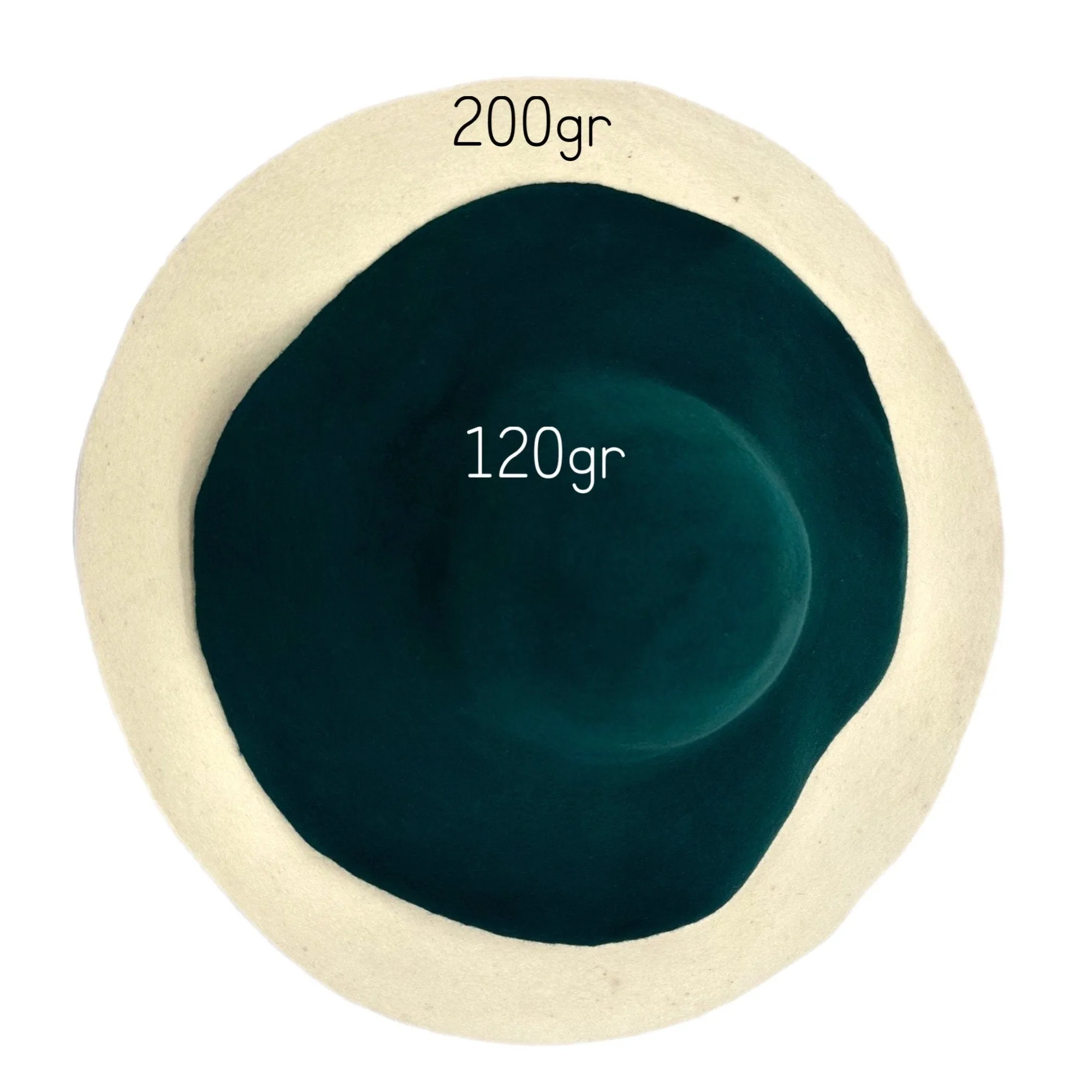 200g Heavy Weight Wool Felt Capeline Hat Body for Millinery (7 oz)