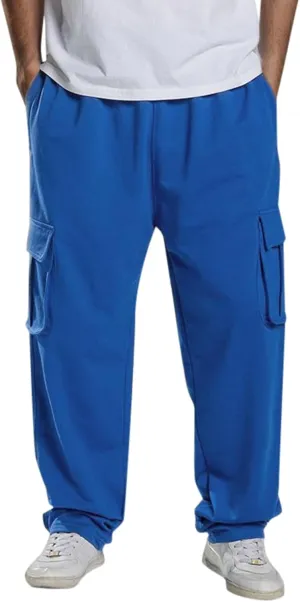 2023 Men's Cargo Pants Loose Sport Pants Plus Size Stylish Jogger Sweatpants Drawstring Hiking Outdoor Trousers with Pocket