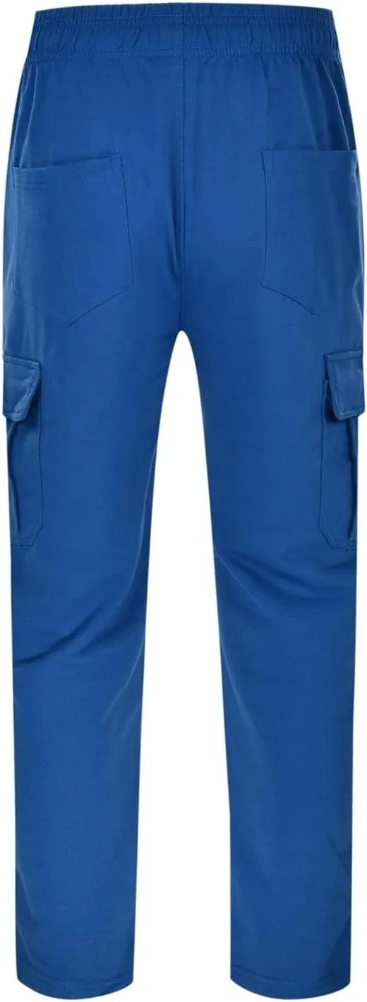 2023 Men's Cargo Pants Loose Sport Pants Plus Size Stylish Jogger Sweatpants Drawstring Hiking Outdoor Trousers with Pocket