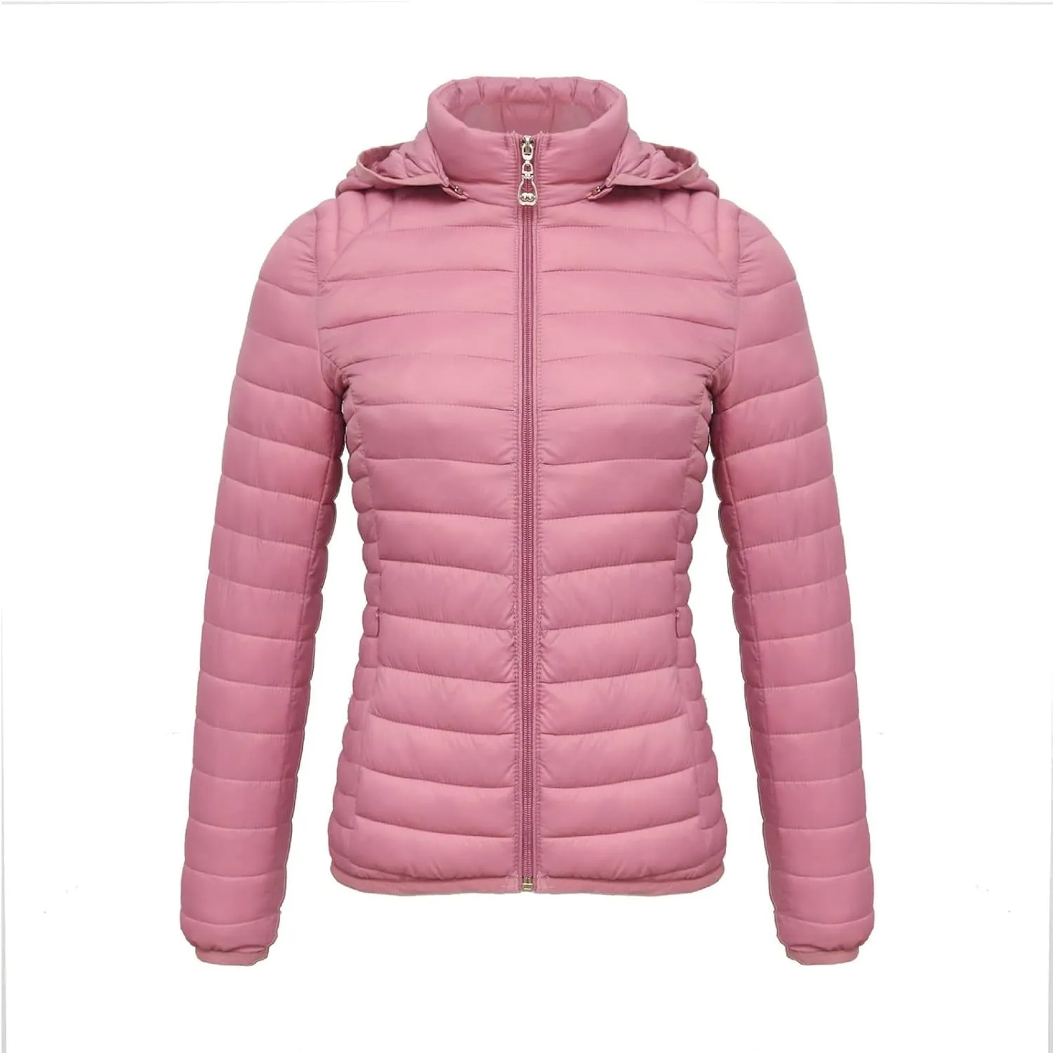2023 Womens Puffer Jacket Lightweight Packable Down Jacket with Removable Hoodie Soft Warm Petite Coat Winter Outerwear