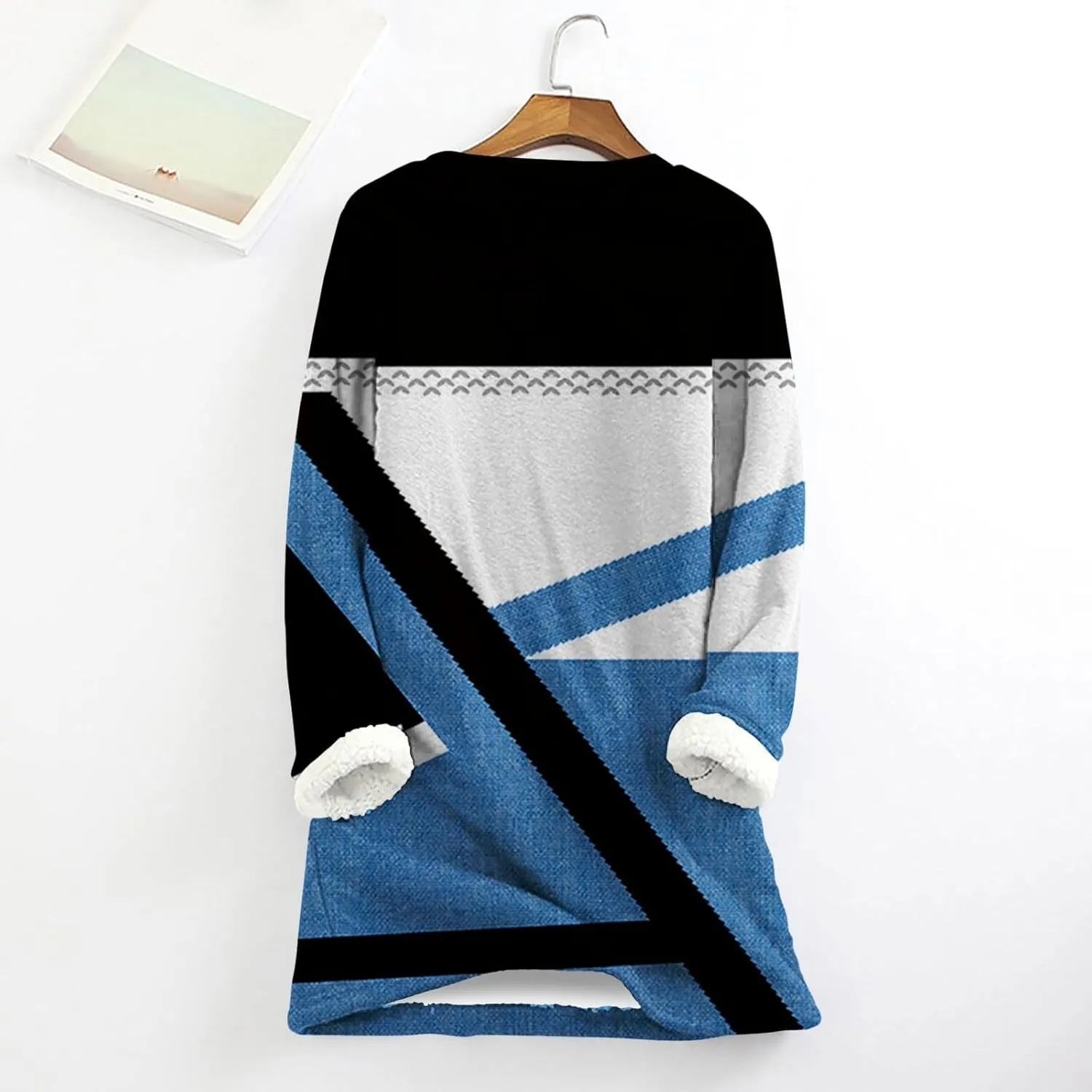aihihe Sherpa Fleece Crewneck Sweatshirts Women 2024 Winter Warm Pullover Fleece Linend Thermal Long Sleeve Tops Loungewear