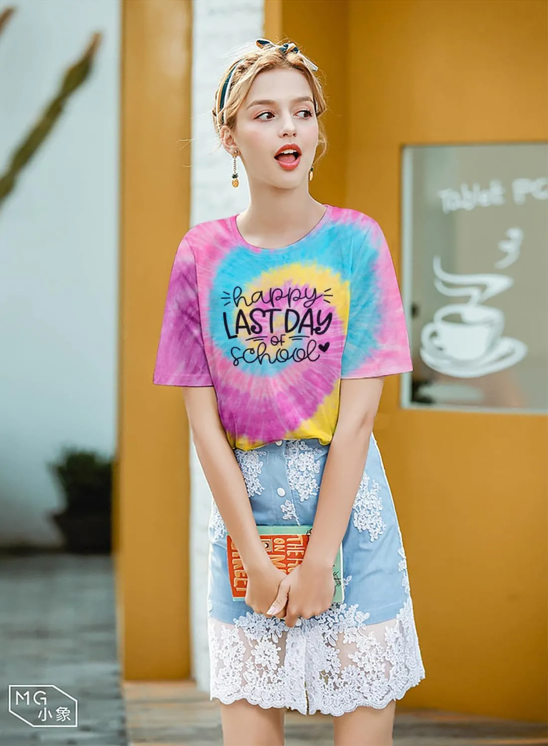 ALLTB Last Day of School Shirt for Teachers Women Teacher Life T-Shirt School Graduation Tee Appreciation Gift Shirt Top