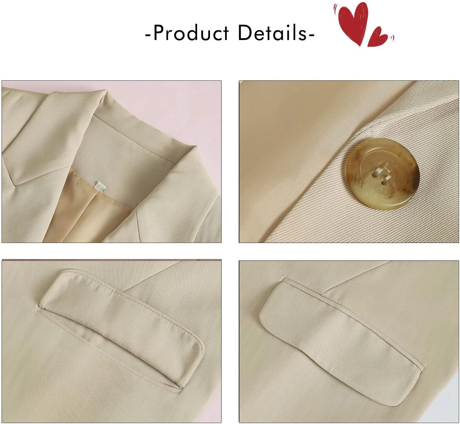 ALSOGO Women Sleeveless Blazer Vest Casual Open Front V Neck Fully-Lined Work Office Summer Jacket with Pockets Fashion 2025