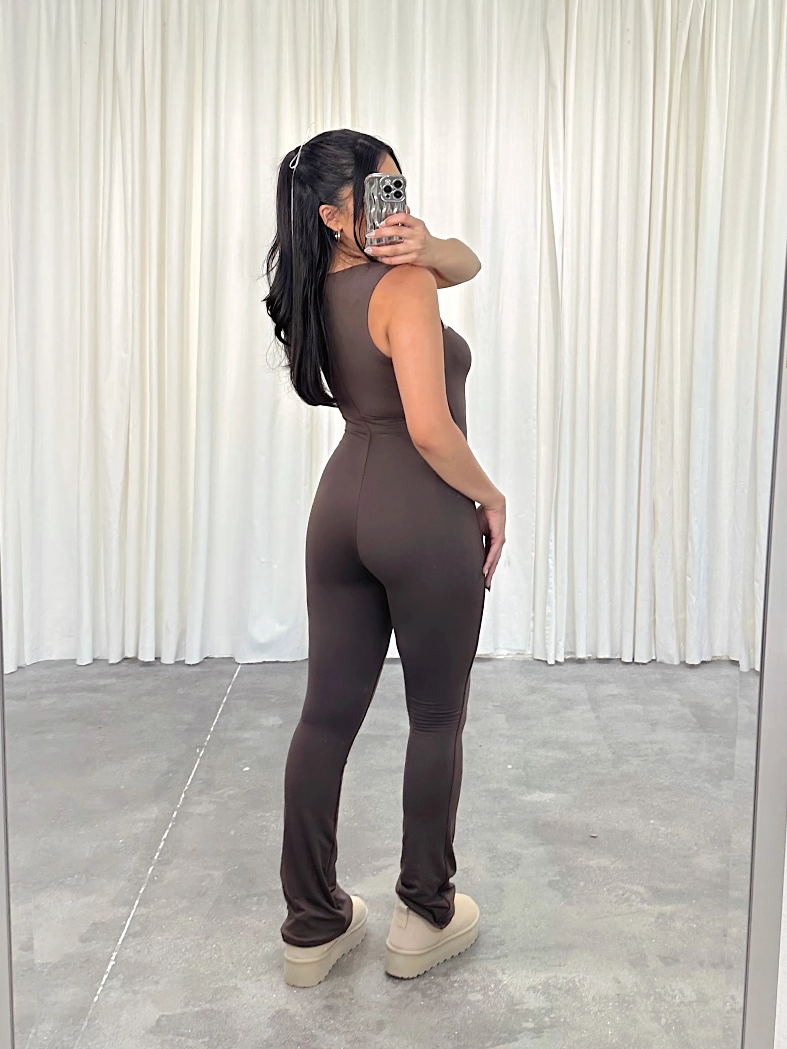 amelia jumpsuit (DARK CHOCOLATE)