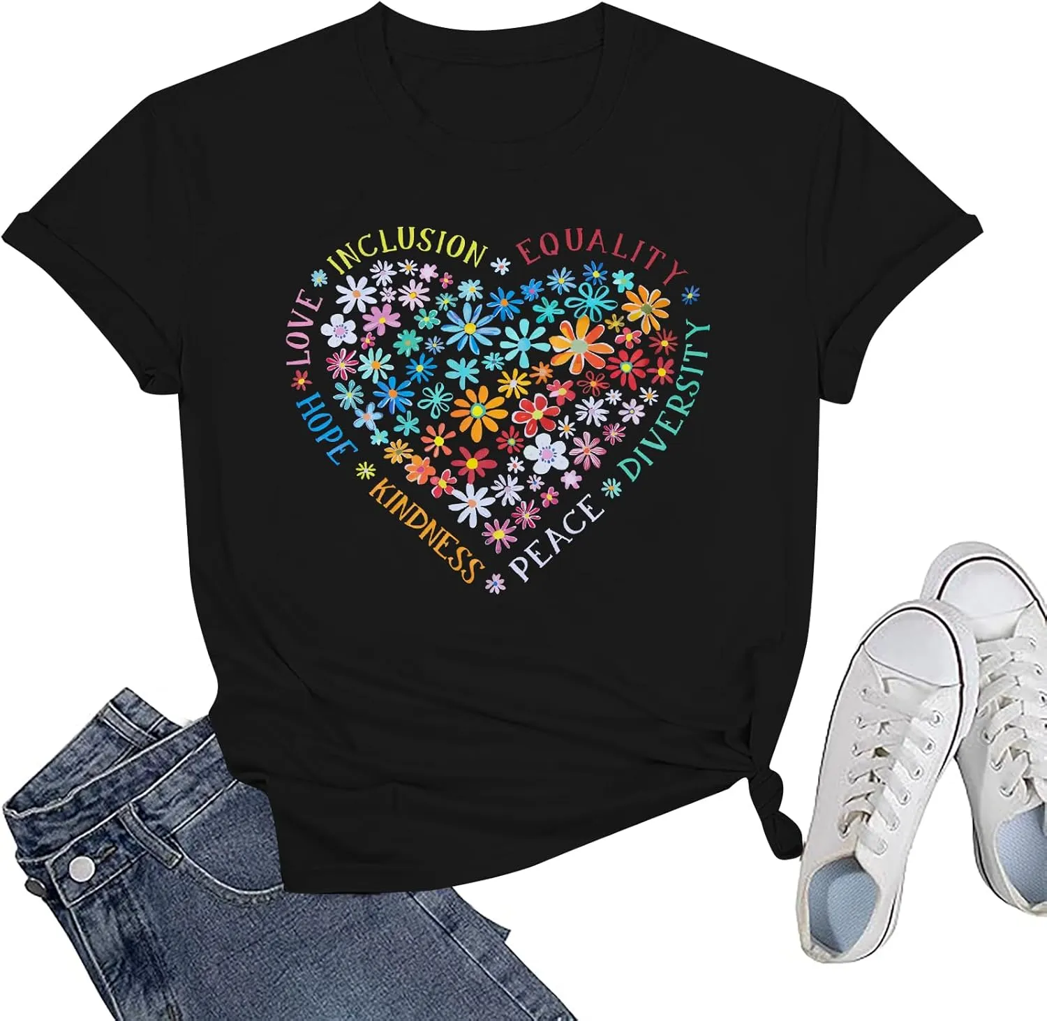 Autism Awareness Shirt Women Special Education Teacher T-Shirt Inspirational Graphic Tee Casual Top