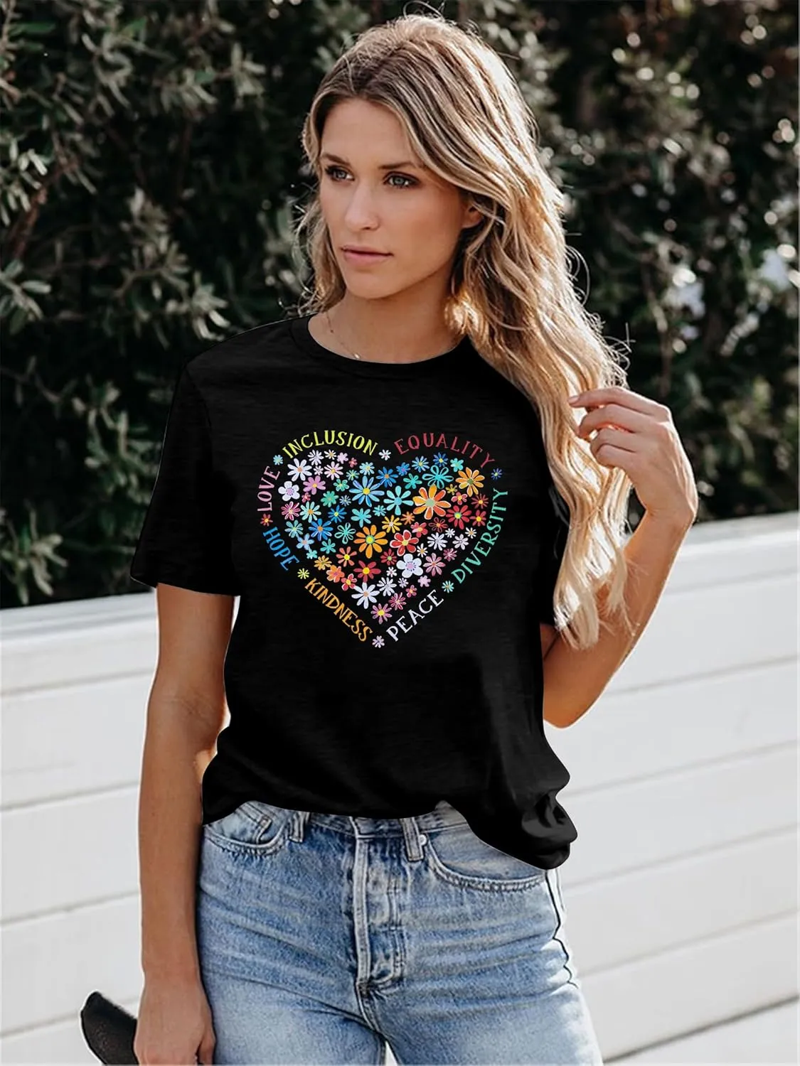 Autism Awareness Shirt Women Special Education Teacher T-Shirt Inspirational Graphic Tee Casual Top