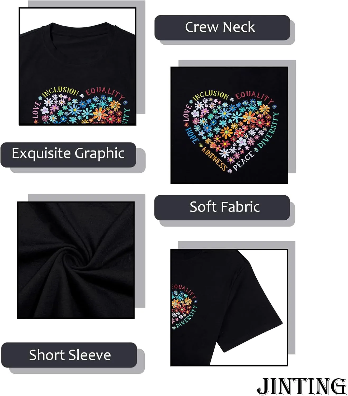 Autism Awareness Shirt Women Special Education Teacher T-Shirt Inspirational Graphic Tee Casual Top