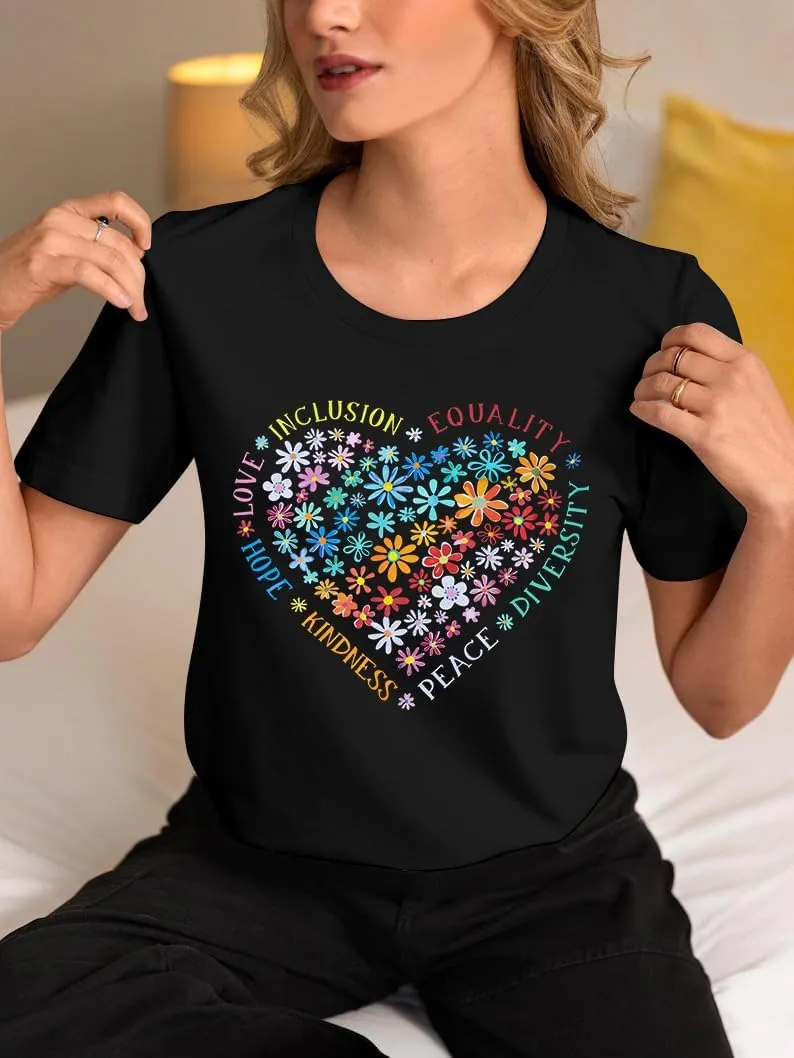 Autism Awareness Shirt Women Special Education Teacher T-Shirt Inspirational Graphic Tee Casual Top