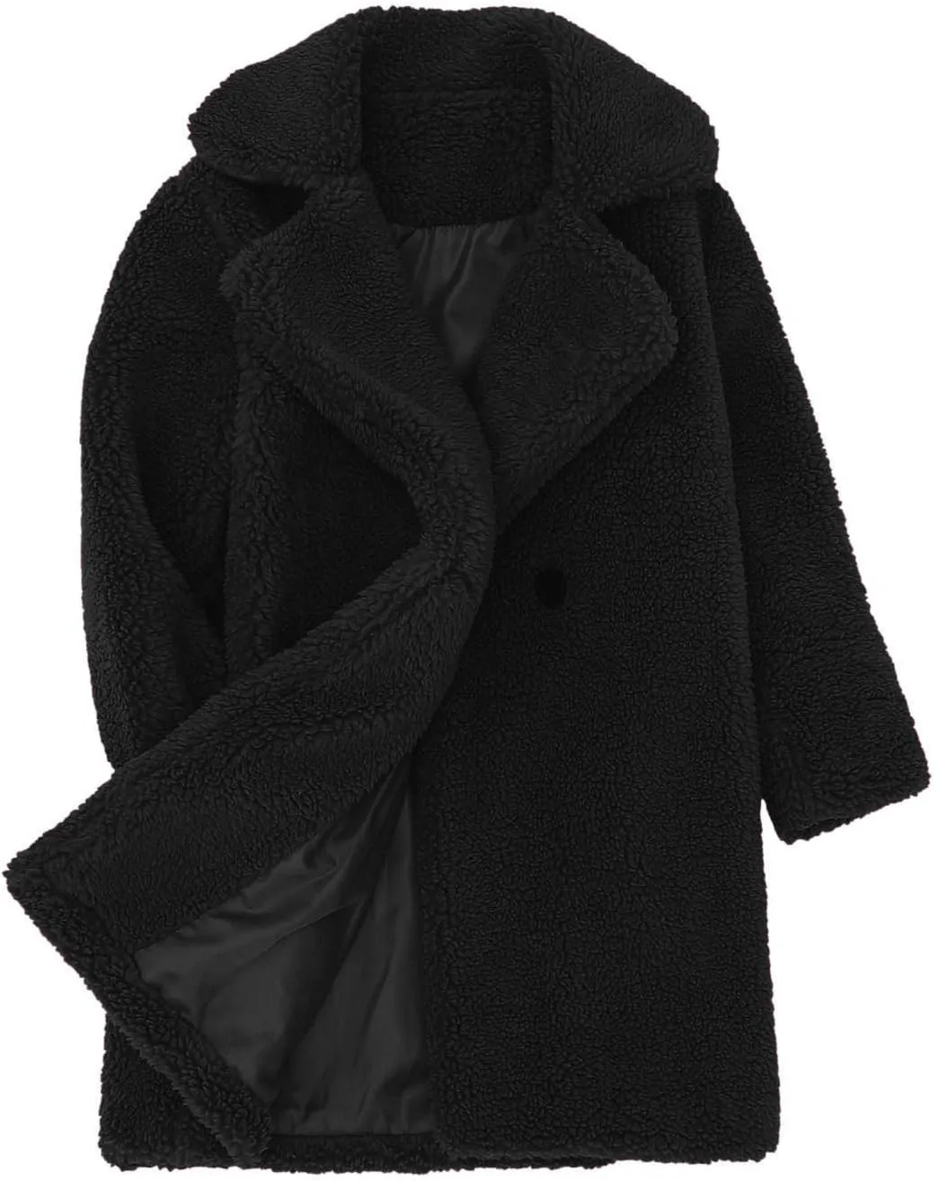 Baby Girls Faux Fur Jacket Long Teddy Coat Toddler Trench Coat Fuzzy Fleece Jacket Long Winter Coat Thicken Outerwear