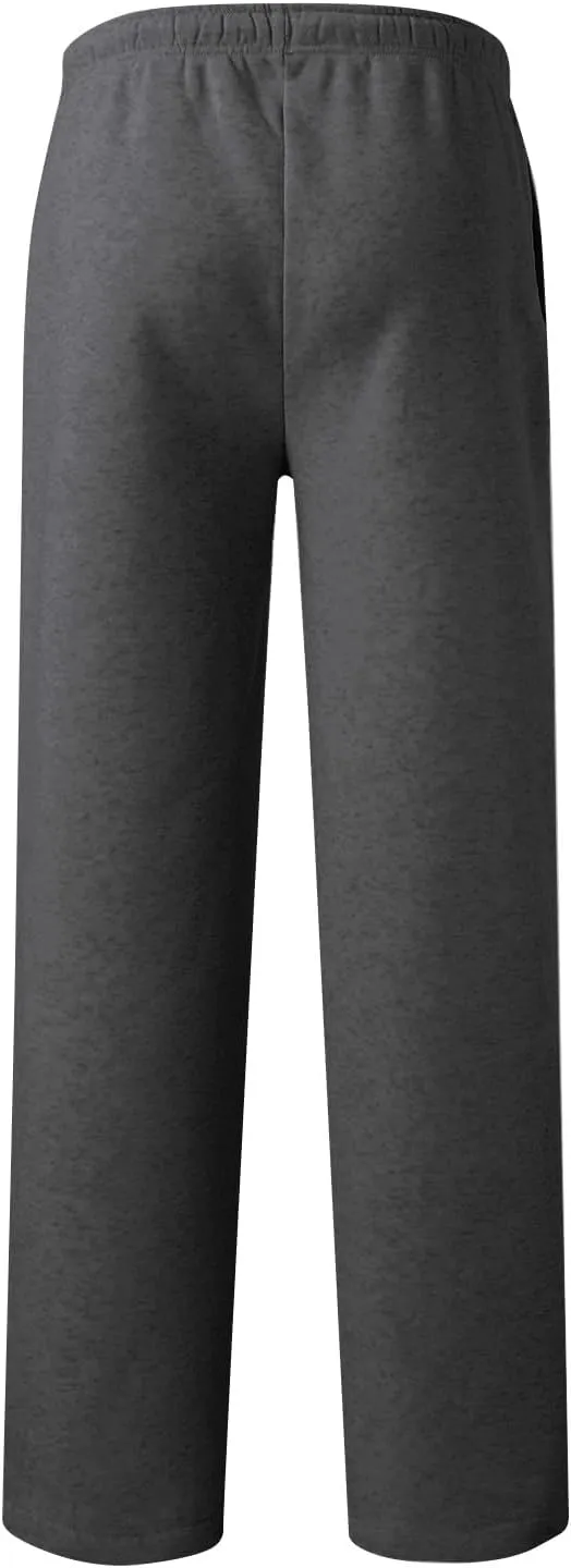 Baggy Sweatpants Men Tapered Loose Fit Trousers Drawstring Pants Elastic Waist Workout Slacks with Pockets