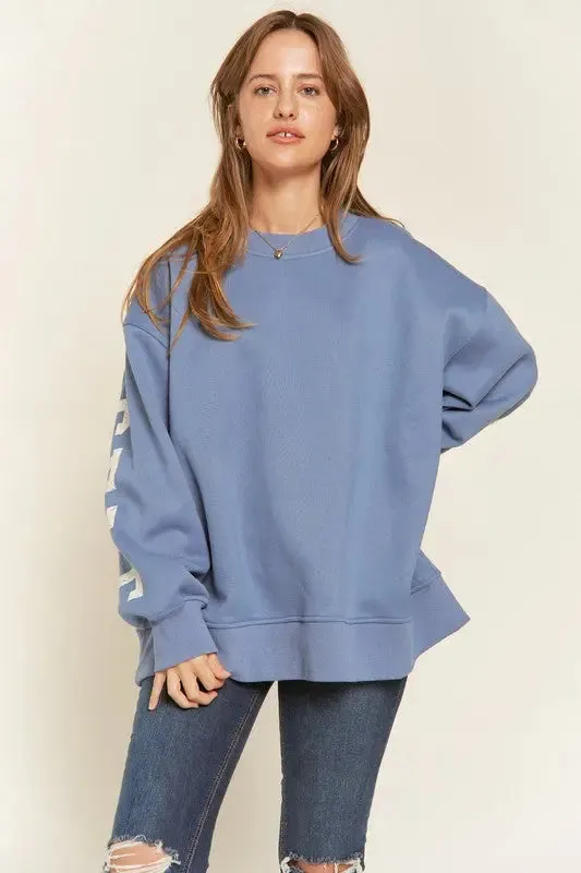 Be Yourself Oversized Fit Sweatshirt