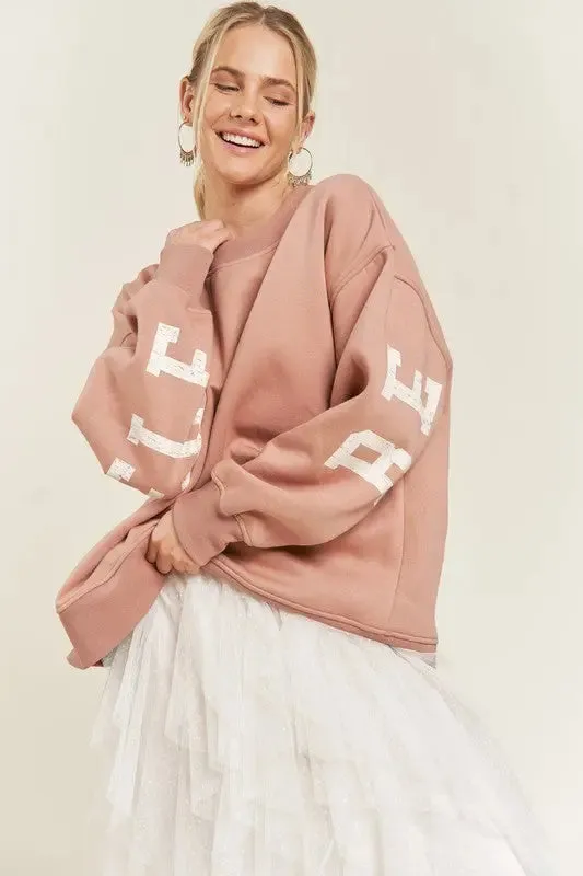 Be Yourself Oversized Fit Sweatshirt