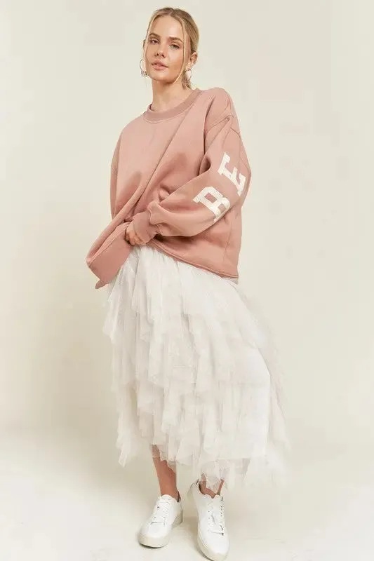 Be Yourself Oversized Fit Sweatshirt
