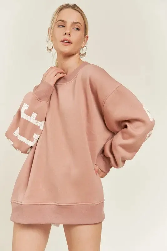 Be Yourself Oversized Fit Sweatshirt