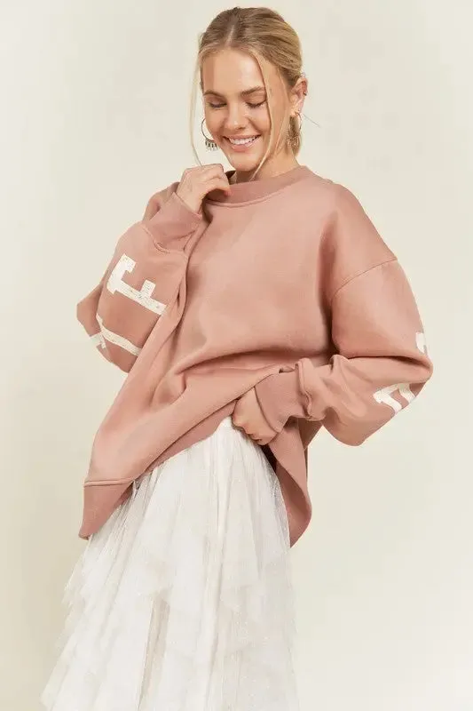 Be Yourself Oversized Fit Sweatshirt