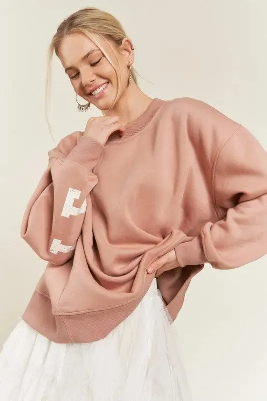 Be Yourself Oversized Fit Sweatshirt