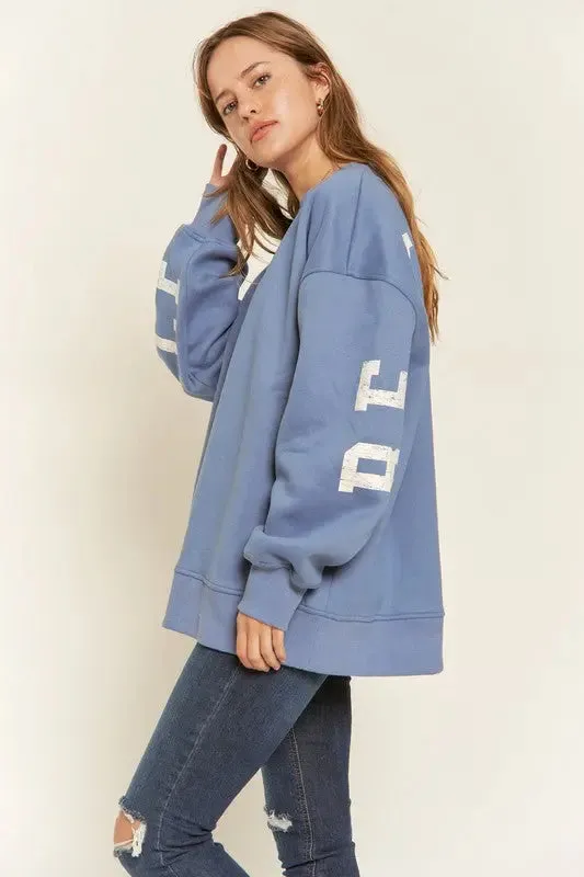 Be Yourself Oversized Fit Sweatshirt