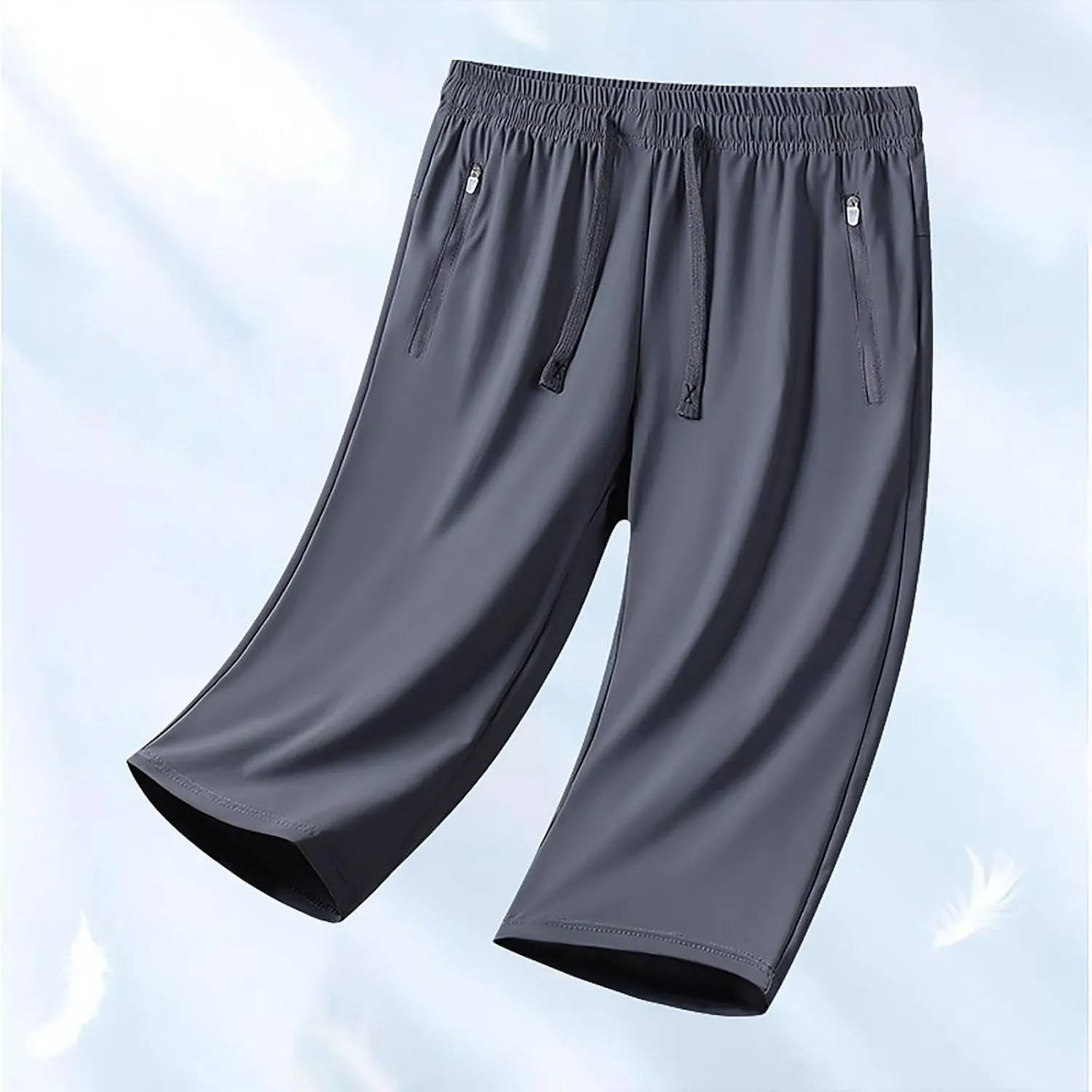 Beeswan Pants for Women Stretchy Active Capri Pants Drawstring Lightweight Quick Drying Hiking Pant with Zip Pockets