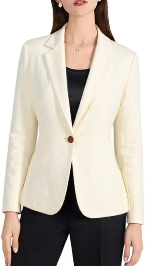 Beninos Womens 3/4 Sleeve Lightweight Office Work Suit Jacket Blazer