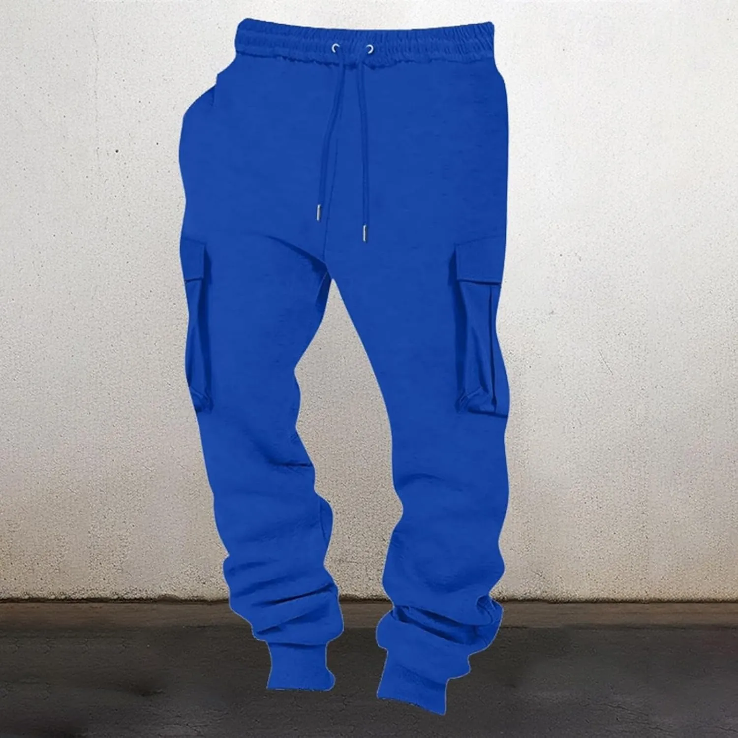 BIFUTON Cargo Joggers Men,Baggy Sweatpants Men Cotton Elastic Waist Drawstring Running Pants Warm Workout Pants with Pockets