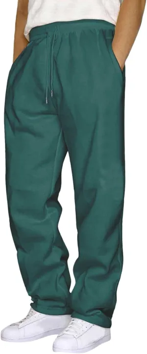 BIFUTON Joggers for Men,Mens Sweatpants with Pockets Solid Color Lace Up Straight Leg Athletic Pants Loose Fit Work Pants
