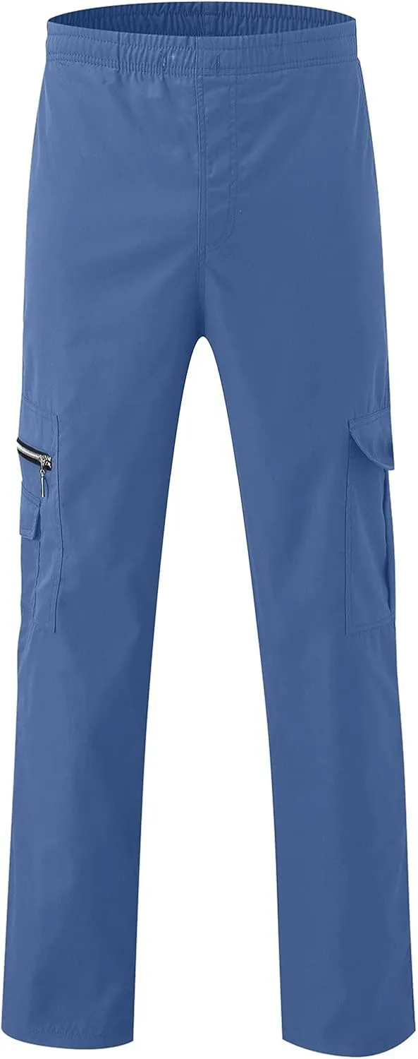 Big and Tall Cargo Pants for Men Sweatpants for Men Pant with Pockets Men's Heavyweight Fleece Cargo Sweatpants Men's