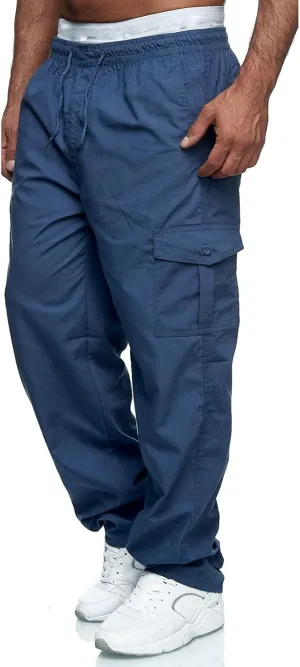 Big and Tall Cargo Pants for Men Sweatpants for Men Pant with Pockets Men's Heavyweight Fleece Cargo Sweatpants Men's