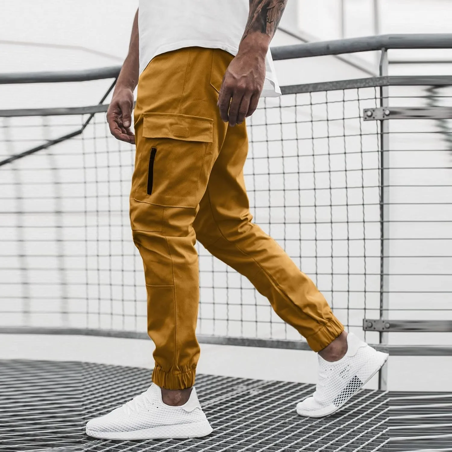 Big and Tall Sweatpants for Men Joggers Quick Dry Cargo Hiking Trousers Track Running Workout Athletic Travel Golf