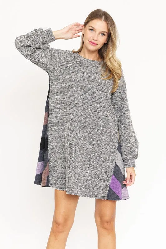 Bishop Sleeve A Line Dress