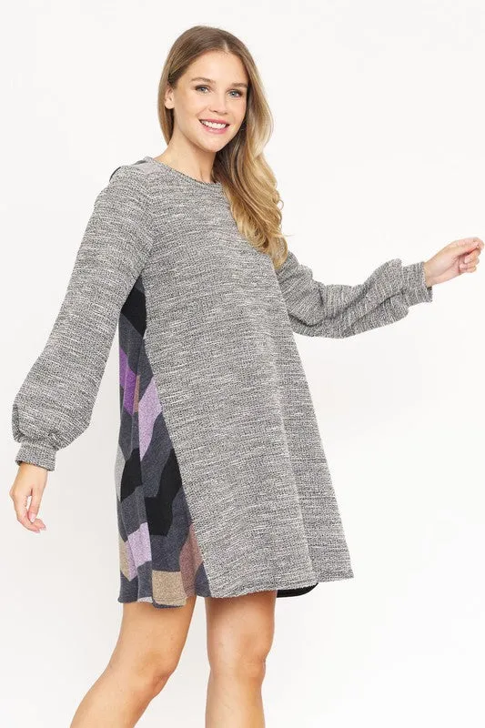 Bishop Sleeve A Line Dress