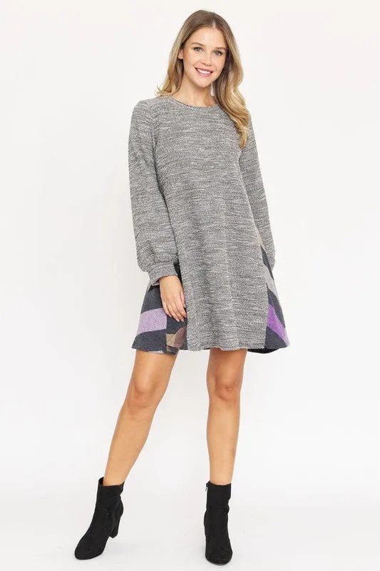 Bishop Sleeve A Line Dress