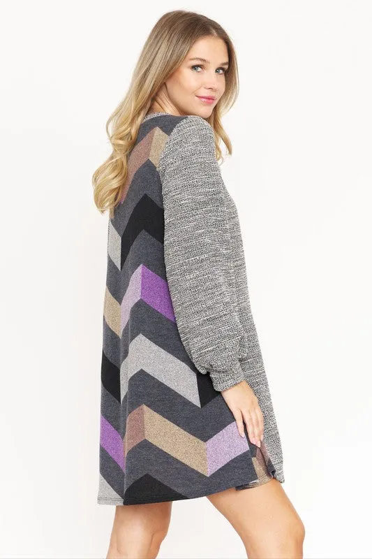 Bishop Sleeve A Line Dress