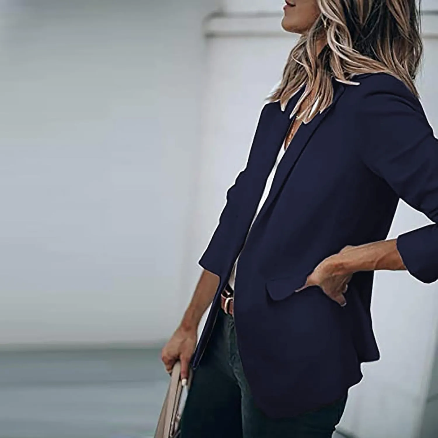 Blazers for Women Business Casual Solid/Ombre/Striped 2025 Fall Fashion Jackets Cardigan with Pockets
