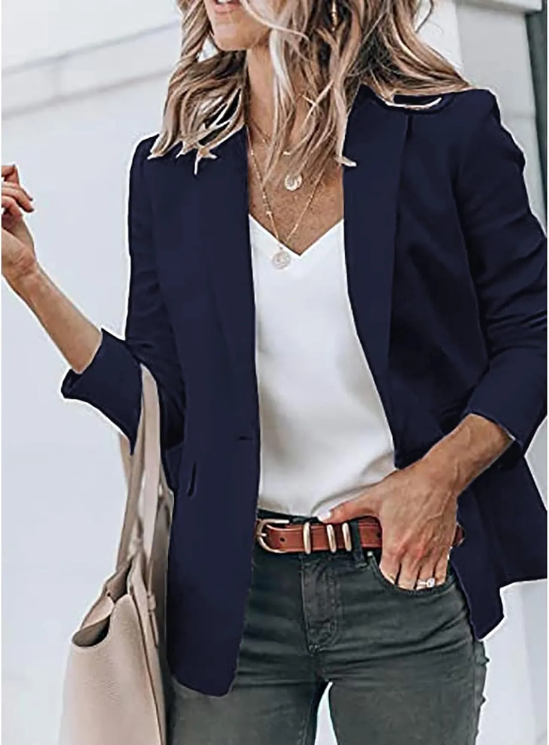 Blazers for Women Business Casual Solid/Ombre/Striped 2025 Fall Fashion Jackets Cardigan with Pockets