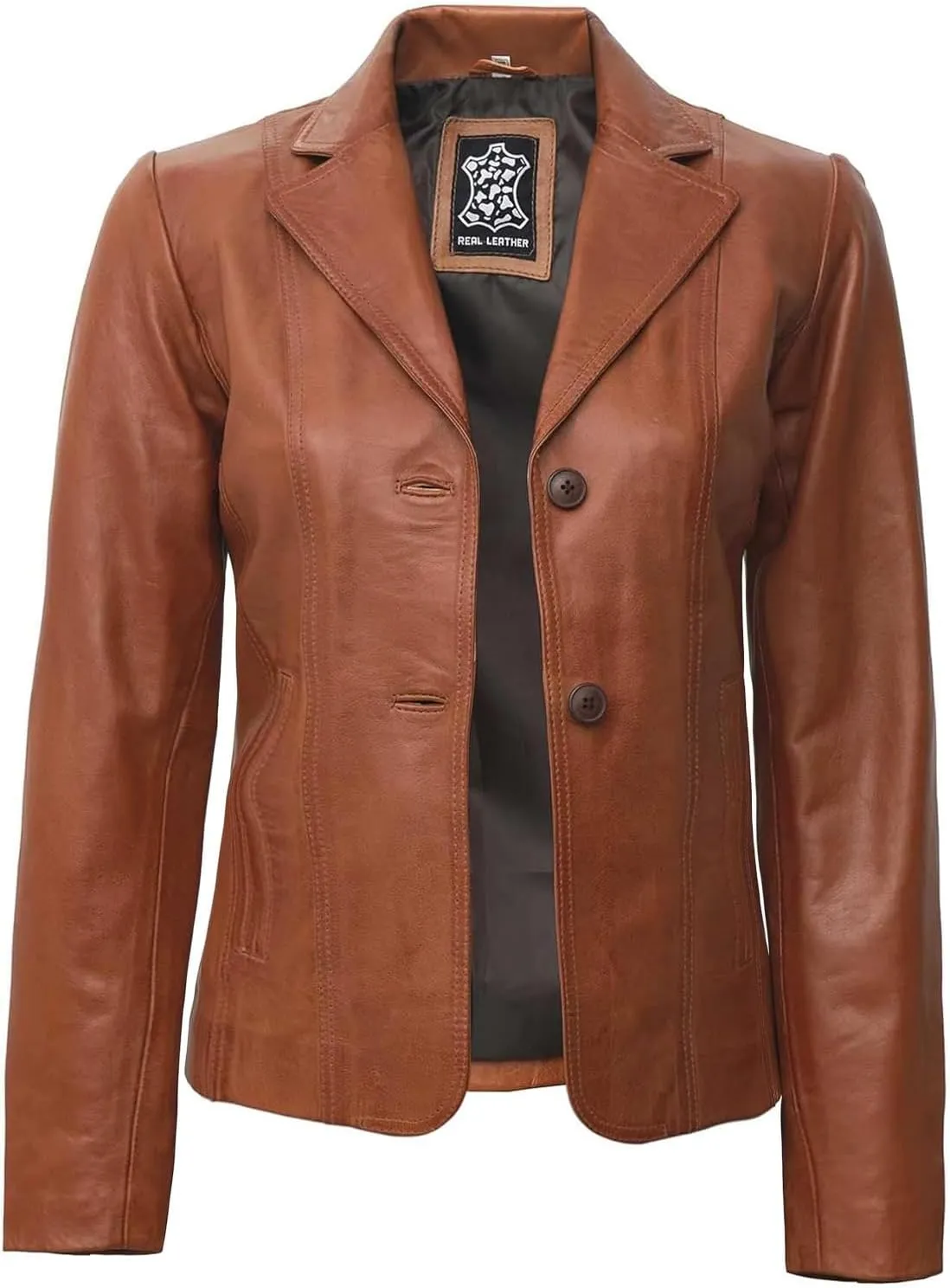Blingsoul Leather Blazer Jacket Women - Leather Coats for Women