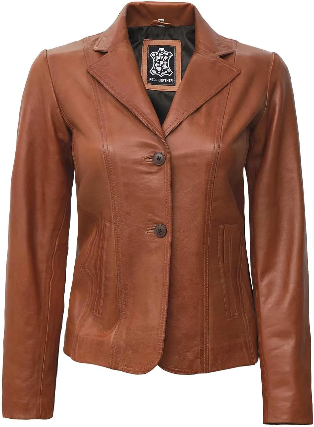 Blingsoul Leather Blazer Jacket Women - Leather Coats for Women