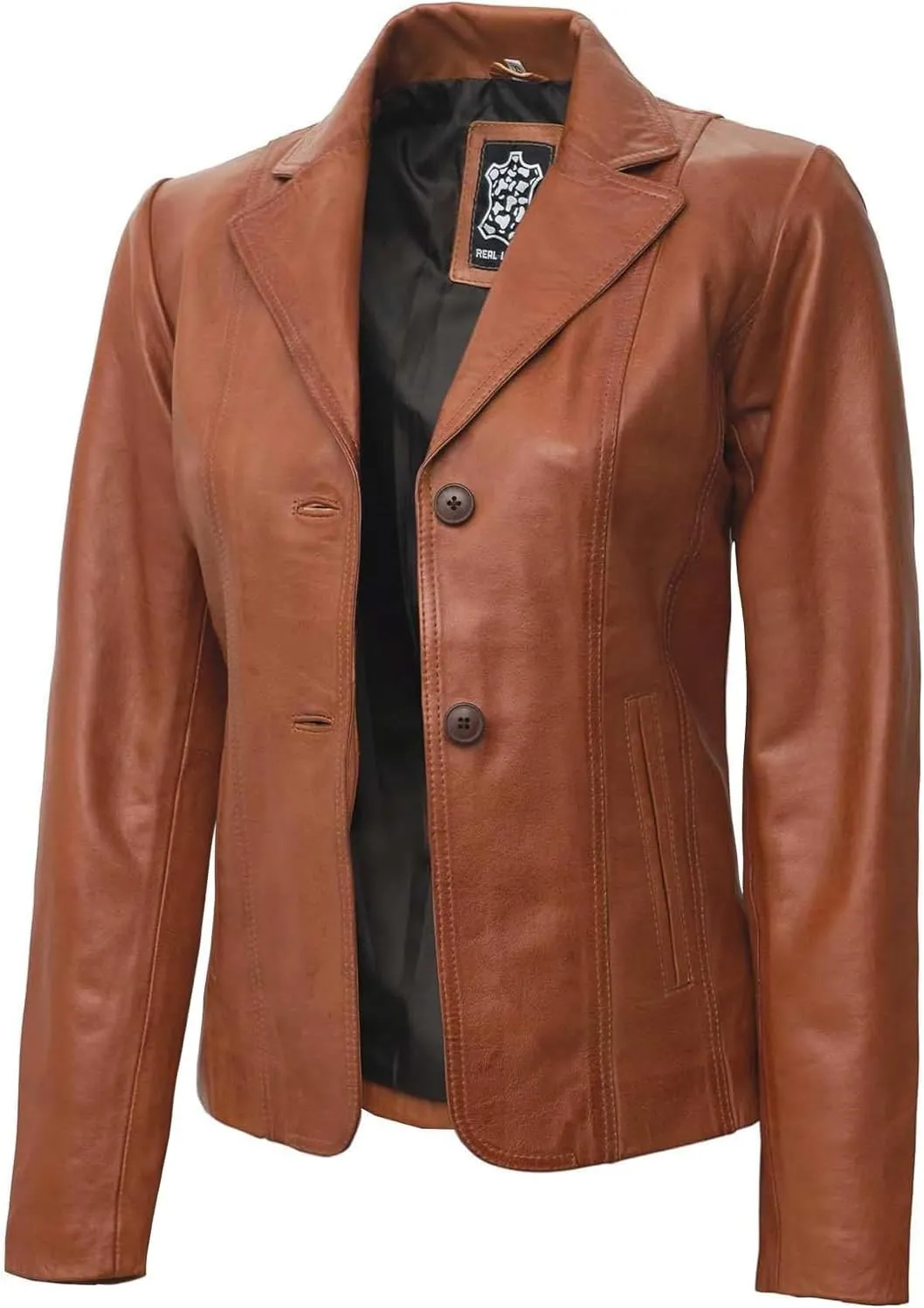 Blingsoul Leather Blazer Jacket Women - Leather Coats for Women