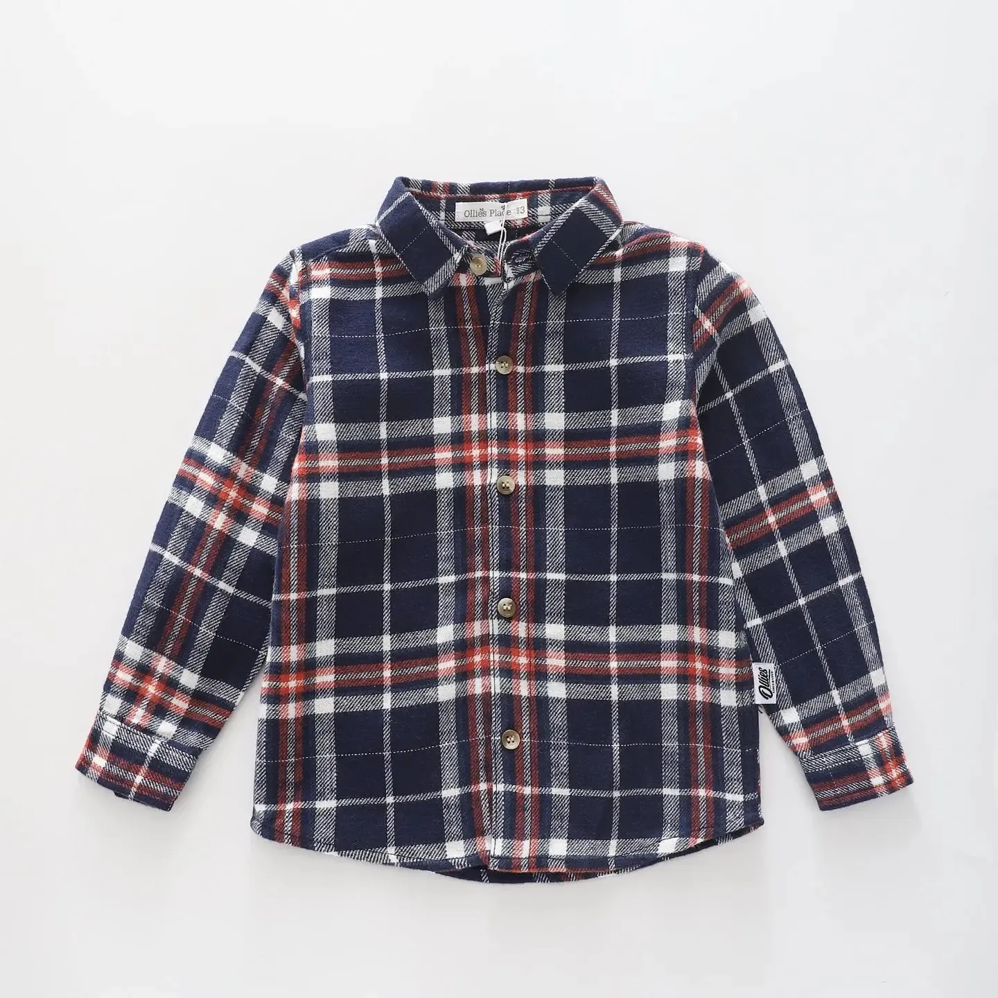 Blue Plaid, Junior Boys Flannel Shirt