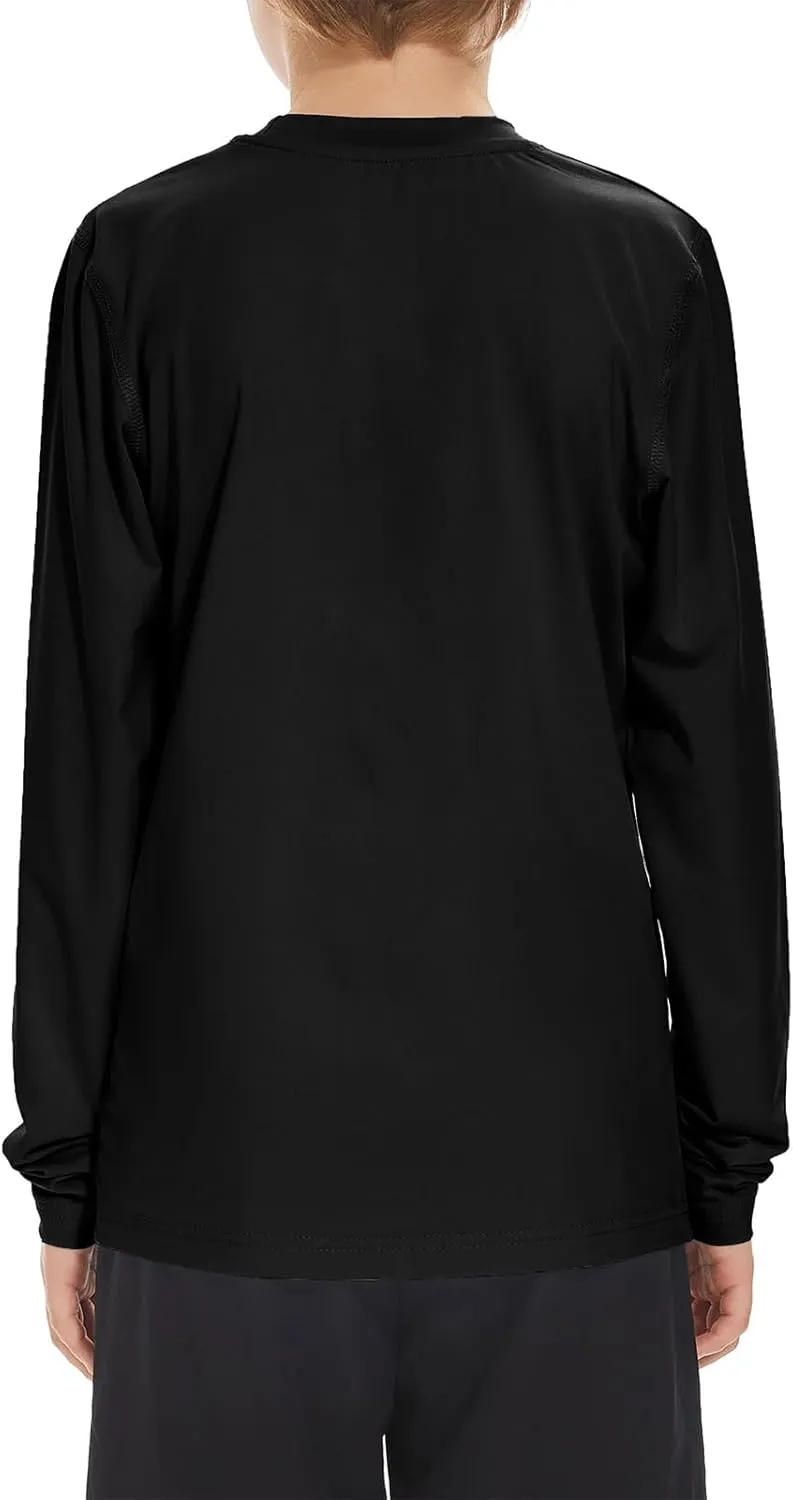 Boy Long Sleeve Rash Guard Shirt UPF 50  Sun Protection Rashguard Swim Shirt