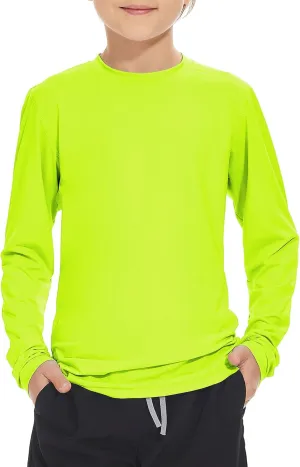Boy Long Sleeve Rash Guard Shirt UPF 50  Sun Protection Rashguard Swim Shirt