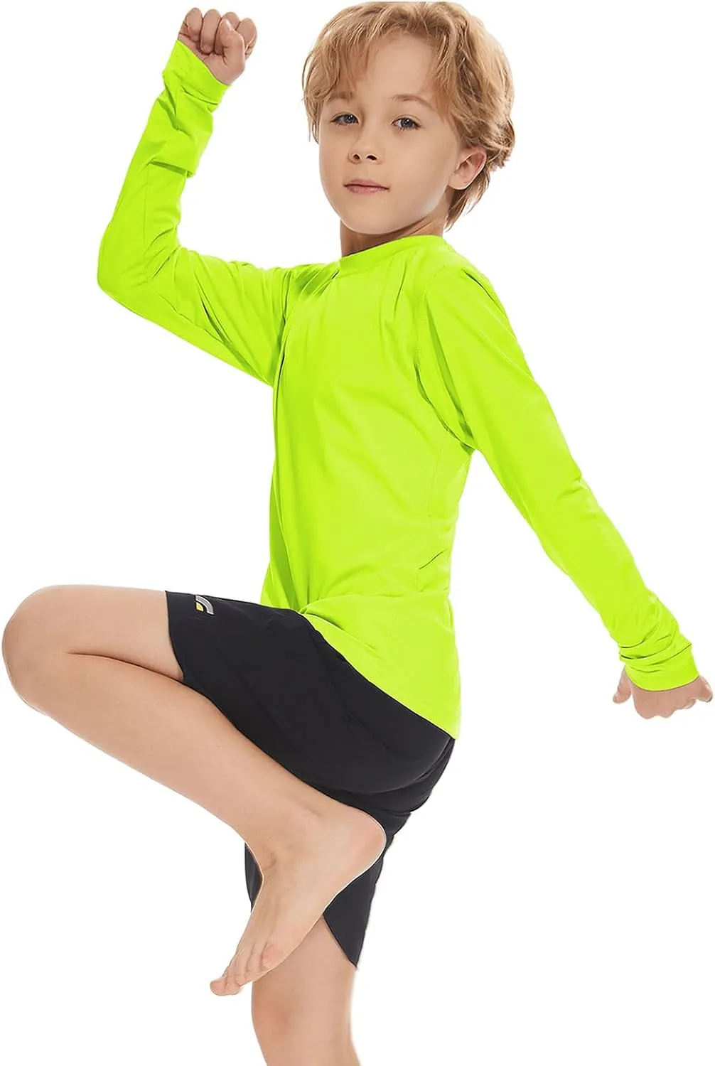 Boy Long Sleeve Rash Guard Shirt UPF 50  Sun Protection Rashguard Swim Shirt