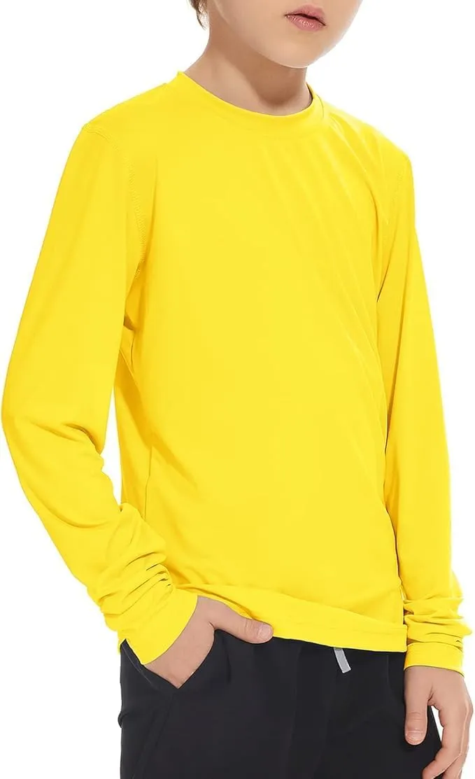 Boy Long Sleeve Rash Guard Shirt UPF 50  Sun Protection Rashguard Swim Shirt