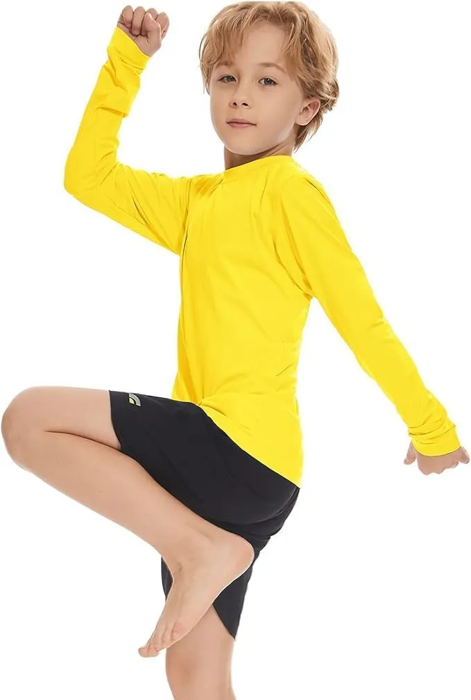 Boy Long Sleeve Rash Guard Shirt UPF 50  Sun Protection Rashguard Swim Shirt