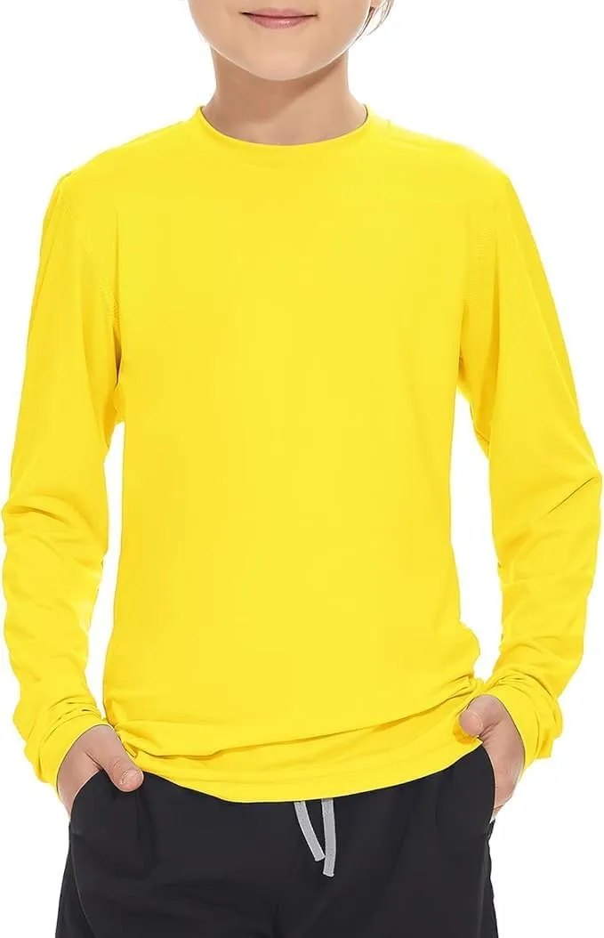 Boy Long Sleeve Rash Guard Shirt UPF 50  Sun Protection Rashguard Swim Shirt