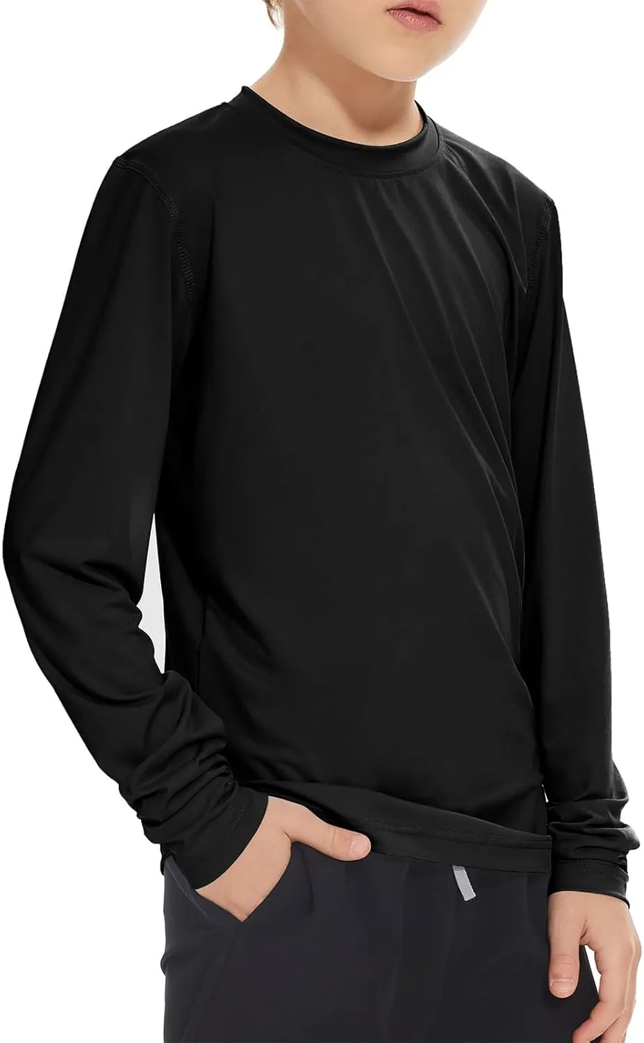 Boy Long Sleeve Rash Guard Shirt UPF 50  Sun Protection Rashguard Swim Shirt