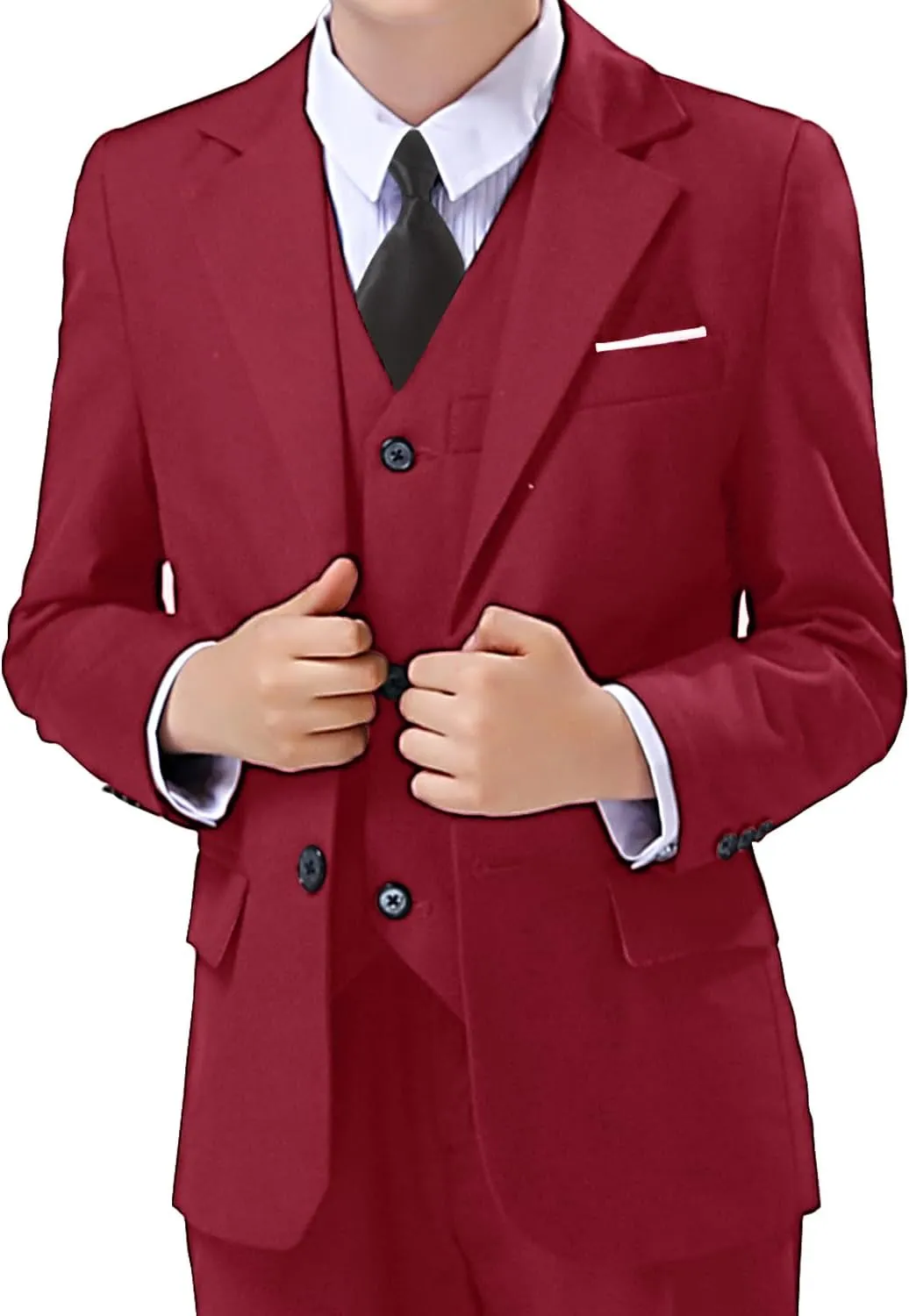 Boys Blazer Suit Jacket Formal Slim Fit Kids Sport Coat