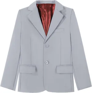 Boys Blazer Suit Jacket Formal Slim Fit Kids Sport Coat