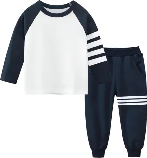 Boys Children Spring Fall Long Sleeve Sportswear Shirt T-Shirt Pants Cotton O-Neck Suit