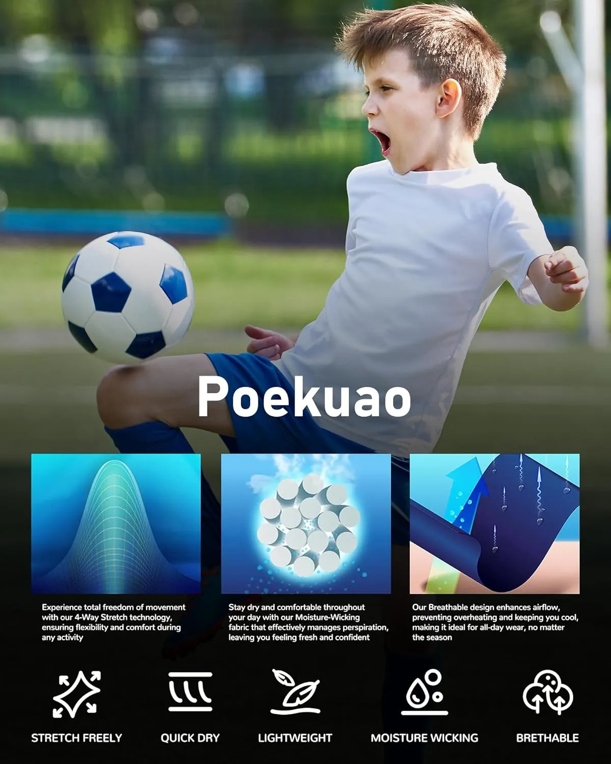 Boys Compression Shirt Short Sleeve Youth Athletic Undershirt Kids Base Layer T-Shirt for Football Basketball