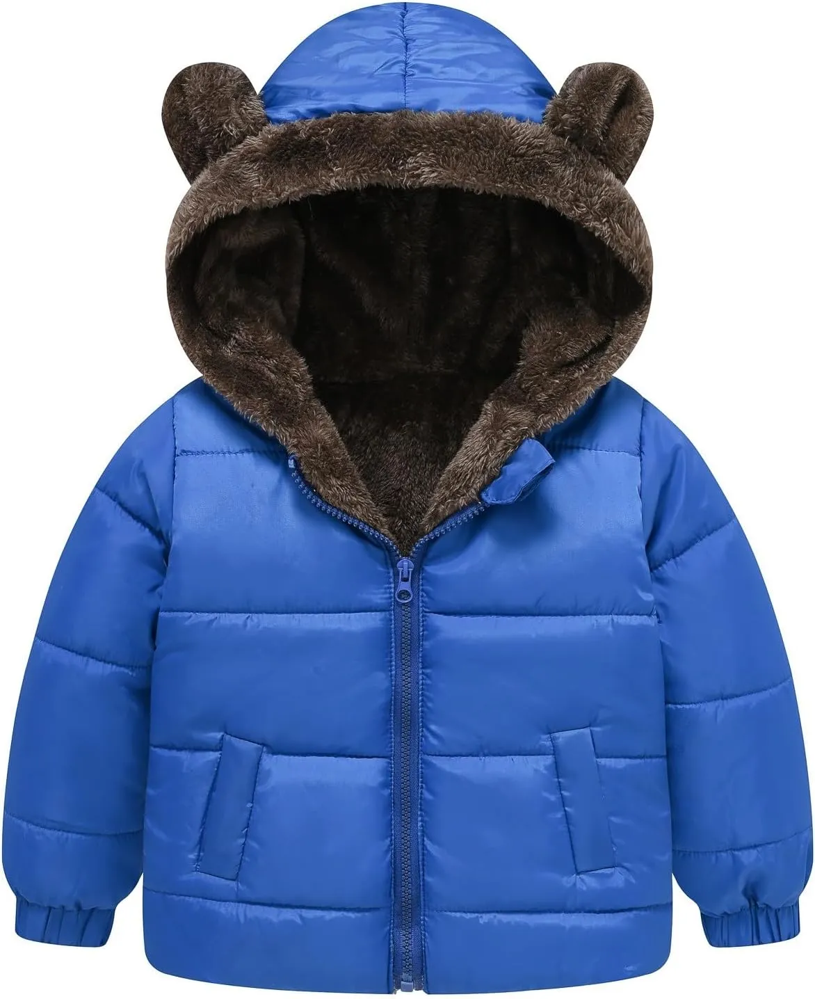 Boys Girls Solid Color Ears Cute Puffer Pocket Children Short Cotton Padded Childrens Coat Snow 9 Month Old Coat Boys